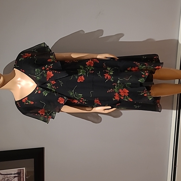 Hell Bunny Vixen Lily inspired sheer crepe dress size L - Picture 4 of 10